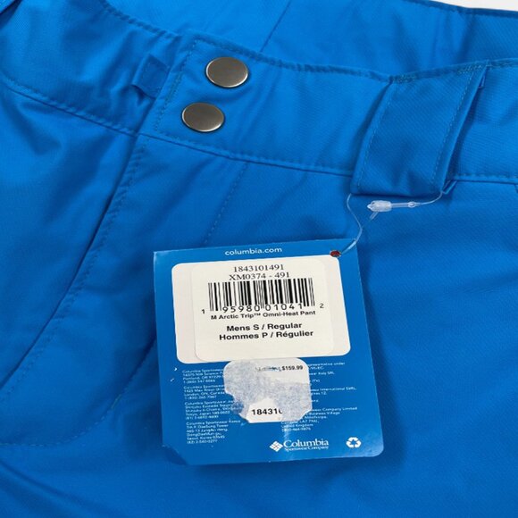 Columbia Men's Omni-Tech NEW Insulated Ski Snow Board Artic Pants Blue Small - Picture 6 of 12
